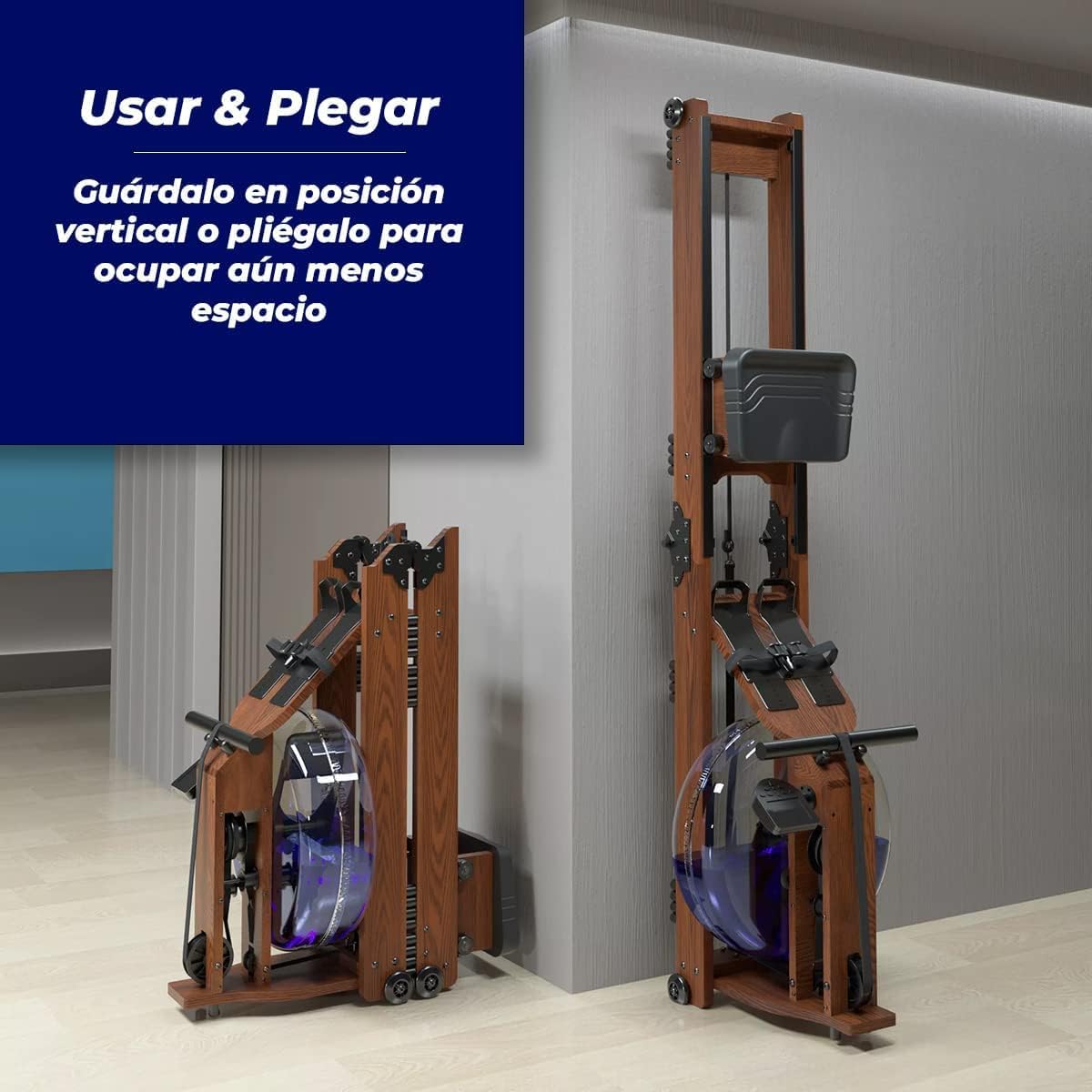 Máquina de Remo Plegable de Madera